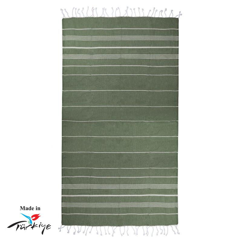 Vert olive/blanc
