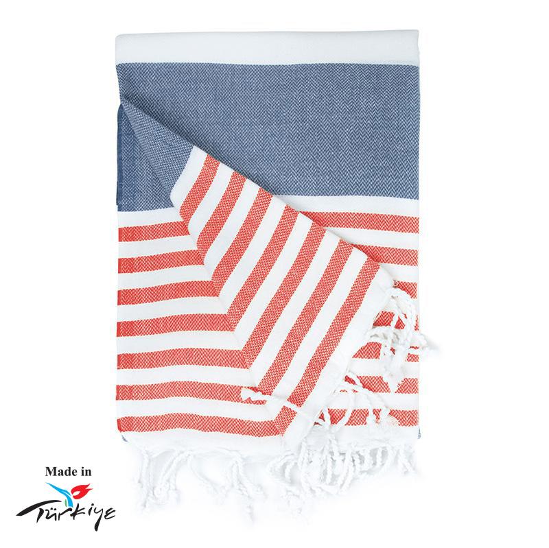 bleu marine/rouge